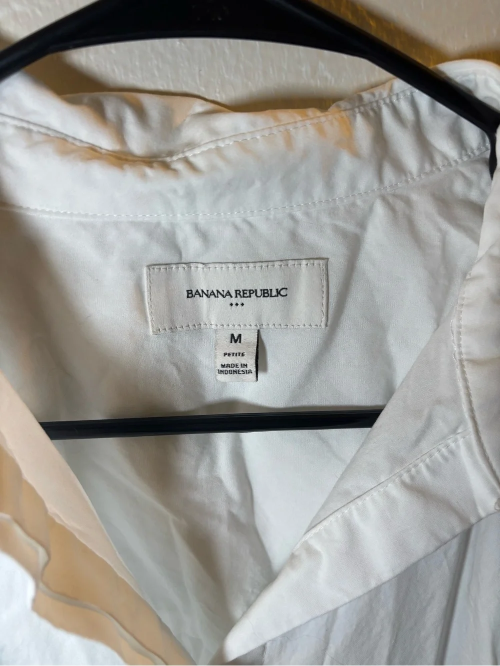 Banana Republic White Lightweight Button-Front Shirt Jacket